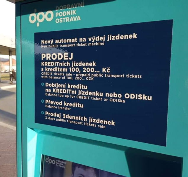 Počet plateb kartou a kreditní jízdenkou v ostravské MHD roste