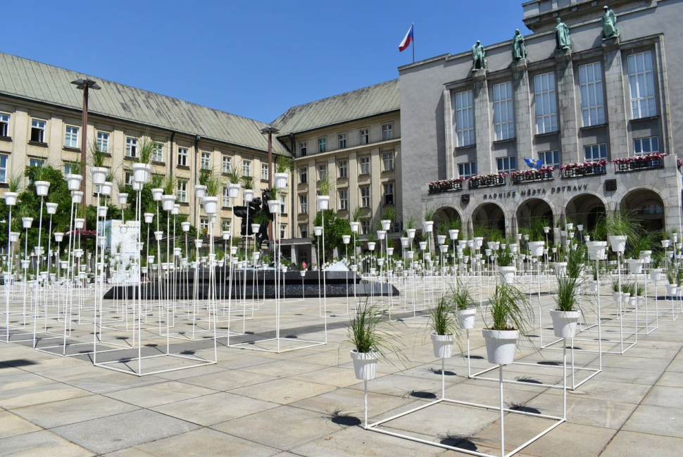 Ostravské Prokešovo náměstí zdobí 790 květináčů